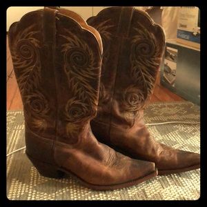 Genuine leather cowboy boots